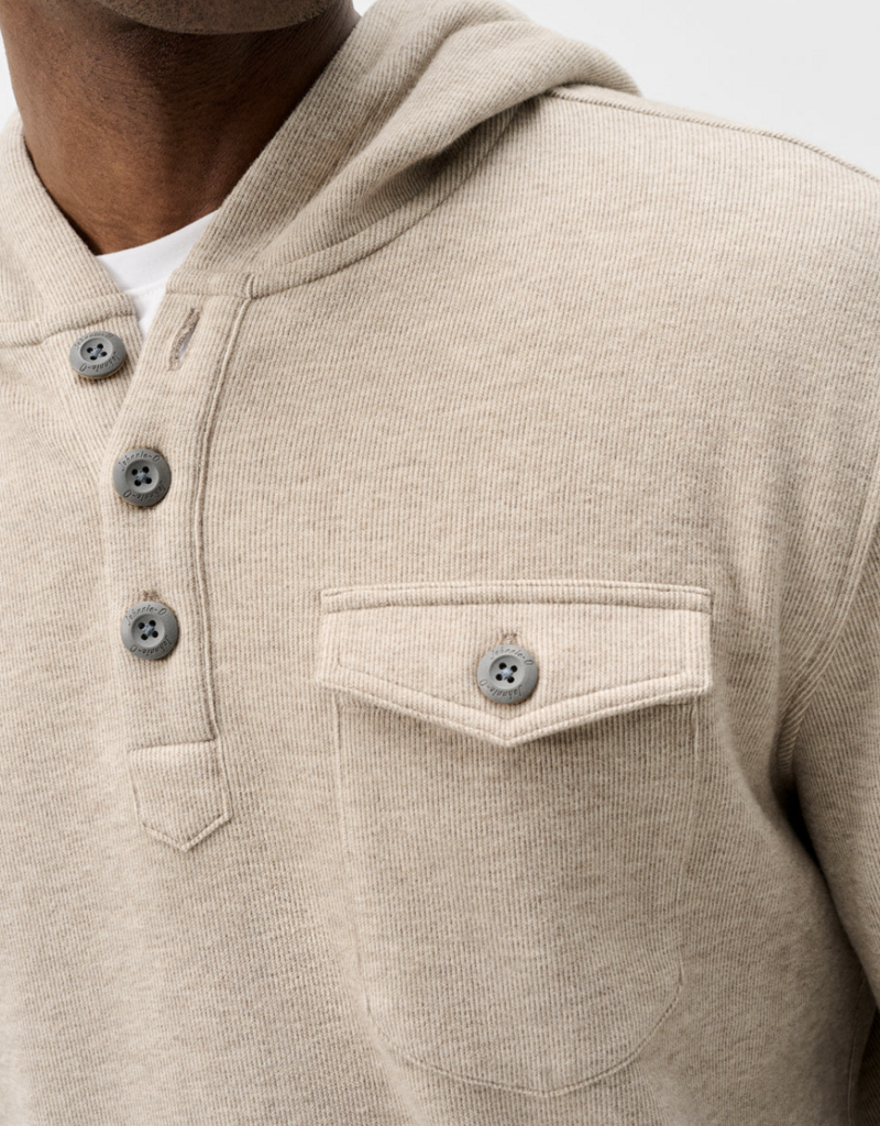 Johnnie-O Button Henley Hoodie