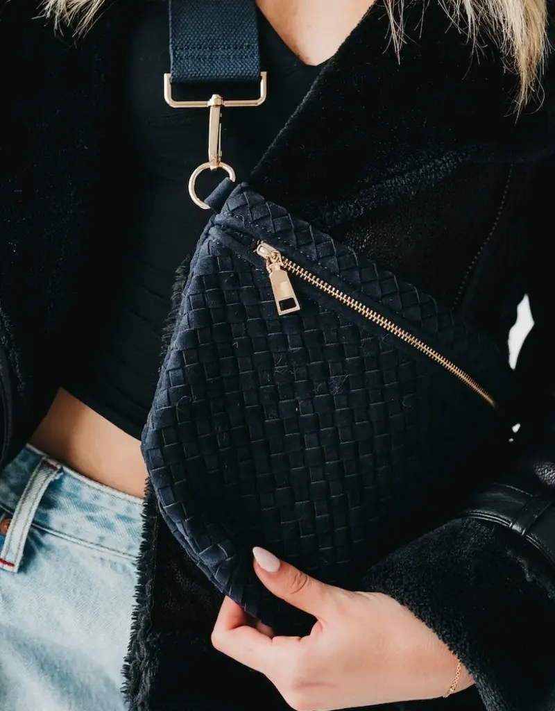 Pretty Simple Suede Westlyn Woven Bum Bag