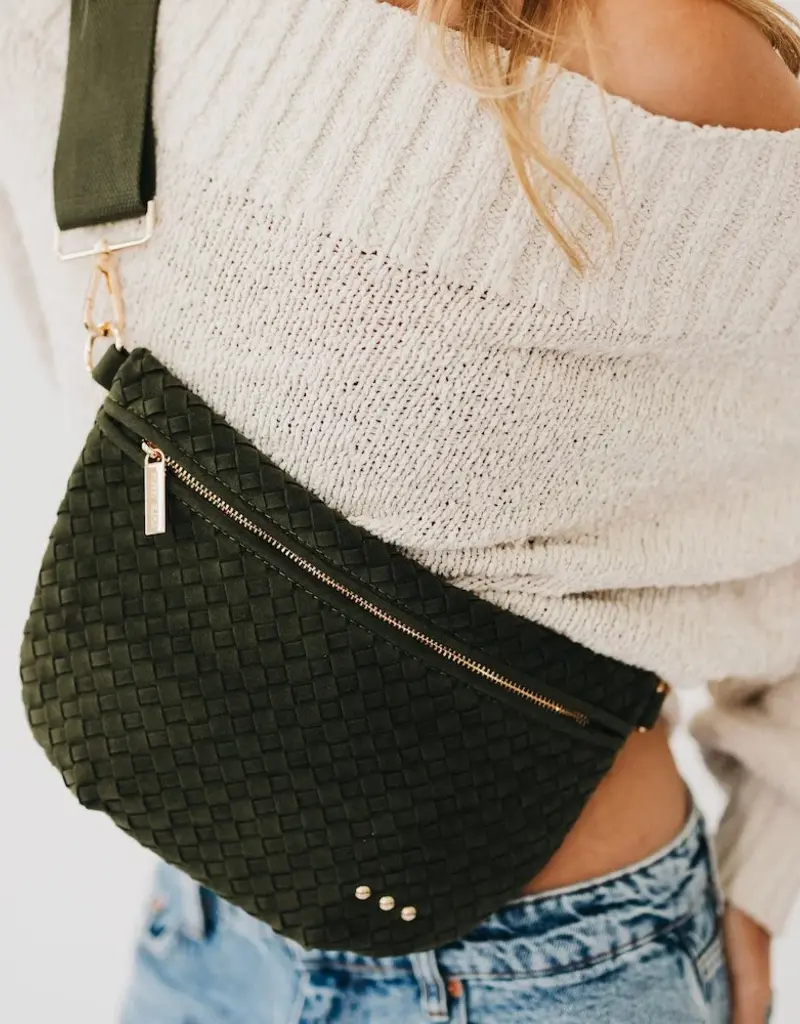 Pretty Simple Suede Westlyn Woven Bum Bag