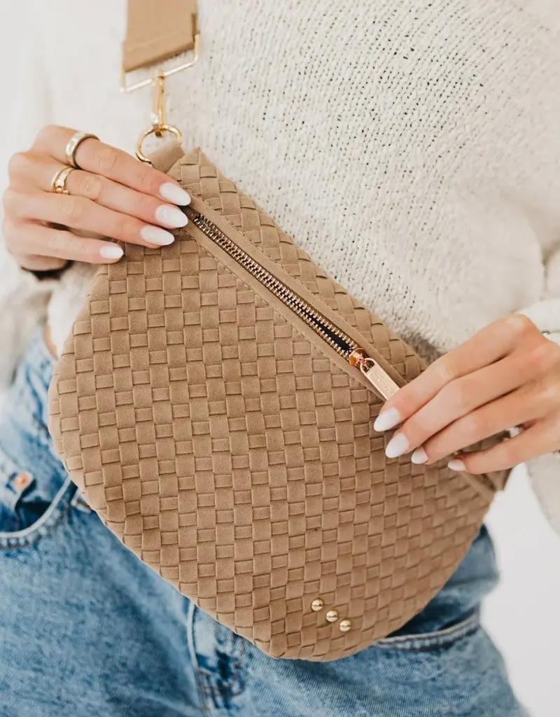 Pretty Simple Suede Westlyn Woven Bum Bag