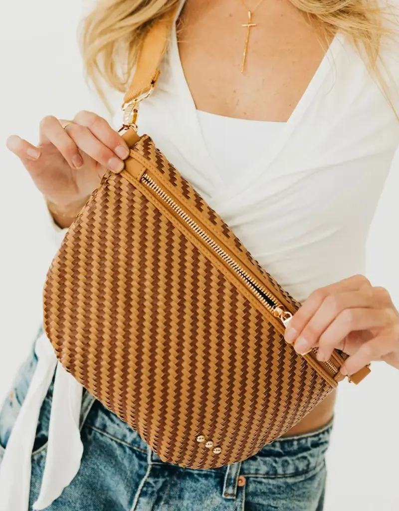 Pretty Simple Diagonal Woven Bum Bag