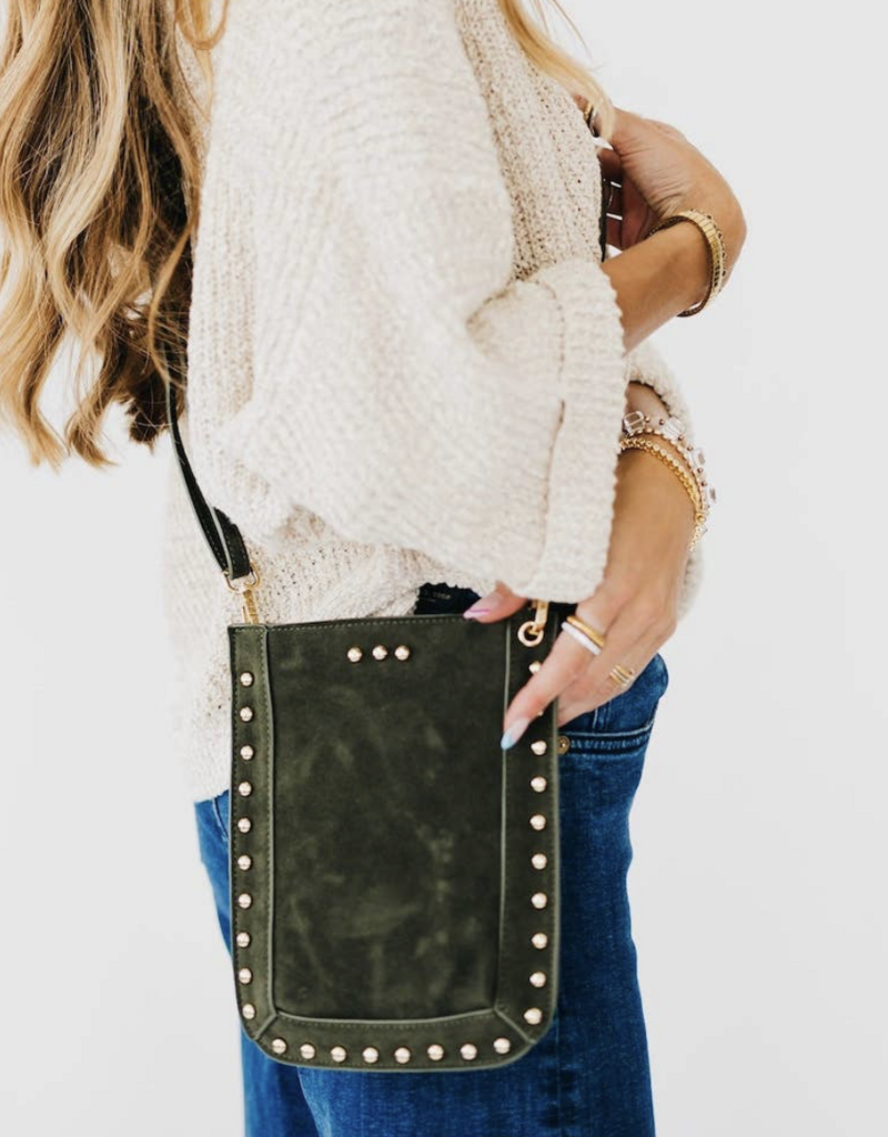 Pretty Simple Shelby Suede Phone Bag