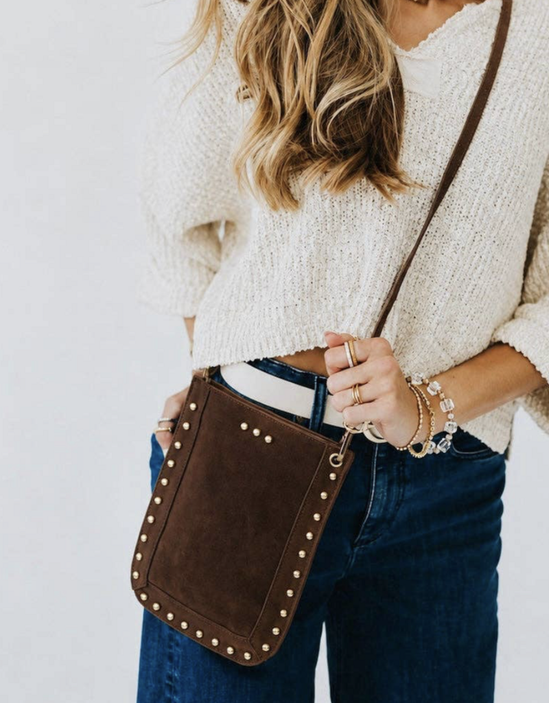 Pretty Simple Shelby Suede Phone Bag