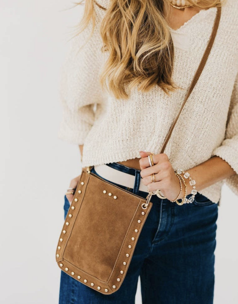 Pretty Simple Shelby Suede Phone Bag