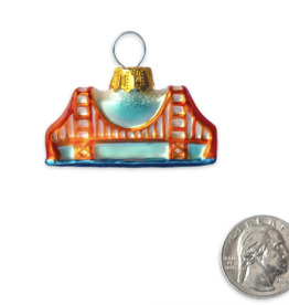 Mini Golden Gate Bridge Glass Ornament