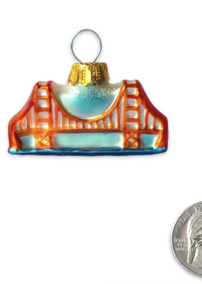 Mini Golden Gate Bridge Glass Ornament