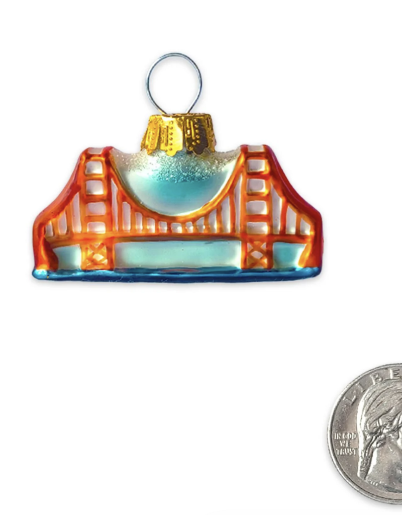 Mini Golden Gate Bridge Glass Ornament