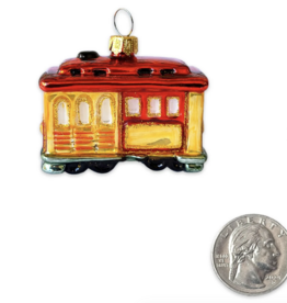 Mini Cable Car Glass Ornament