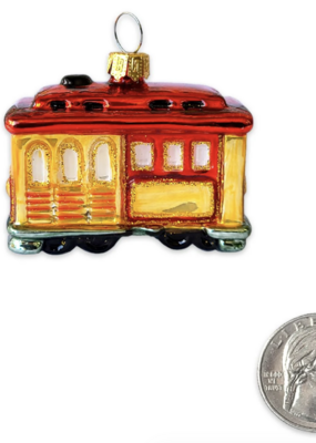 Mini Cable Car Glass Ornament