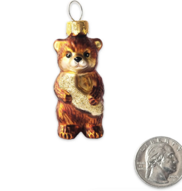Mini Bear Hug Glass Ornament