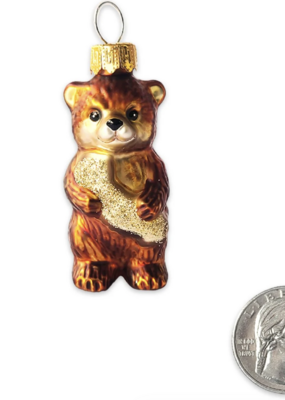 Mini Bear Hug Glass Ornament