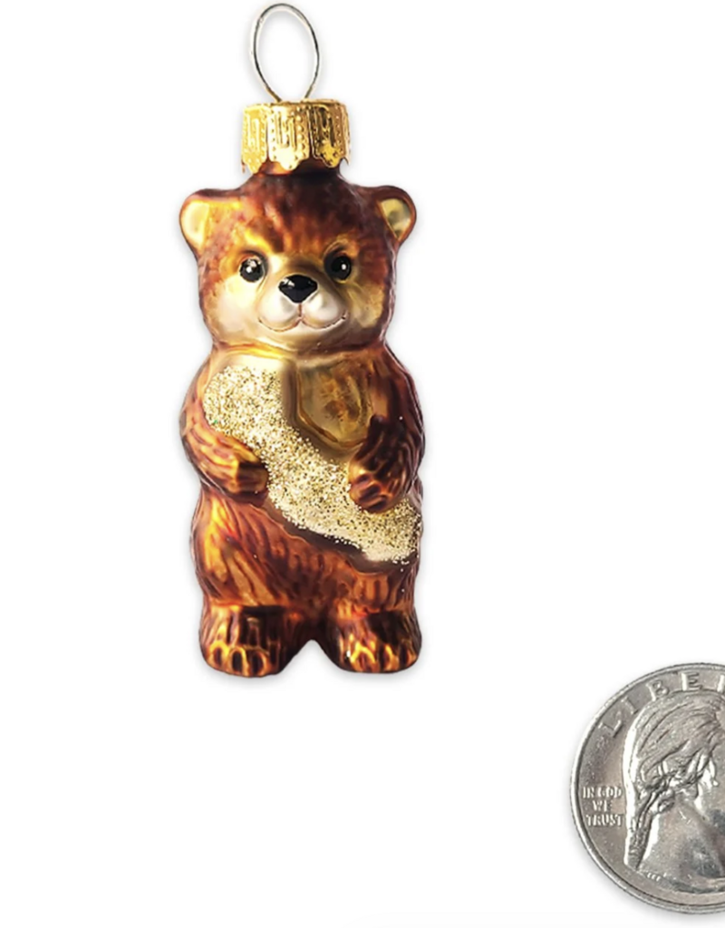 Mini Bear Hug Glass Ornament