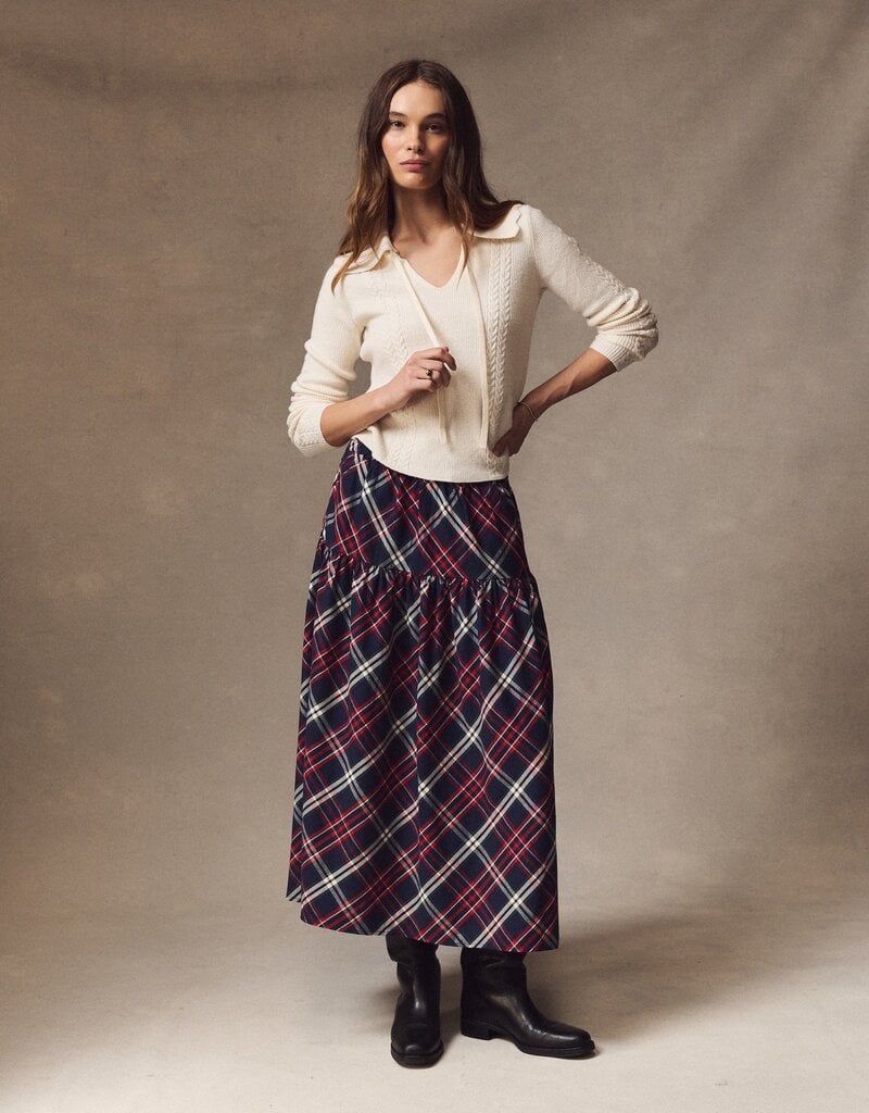 Marine Layer Gia Oxford Midi Skirt