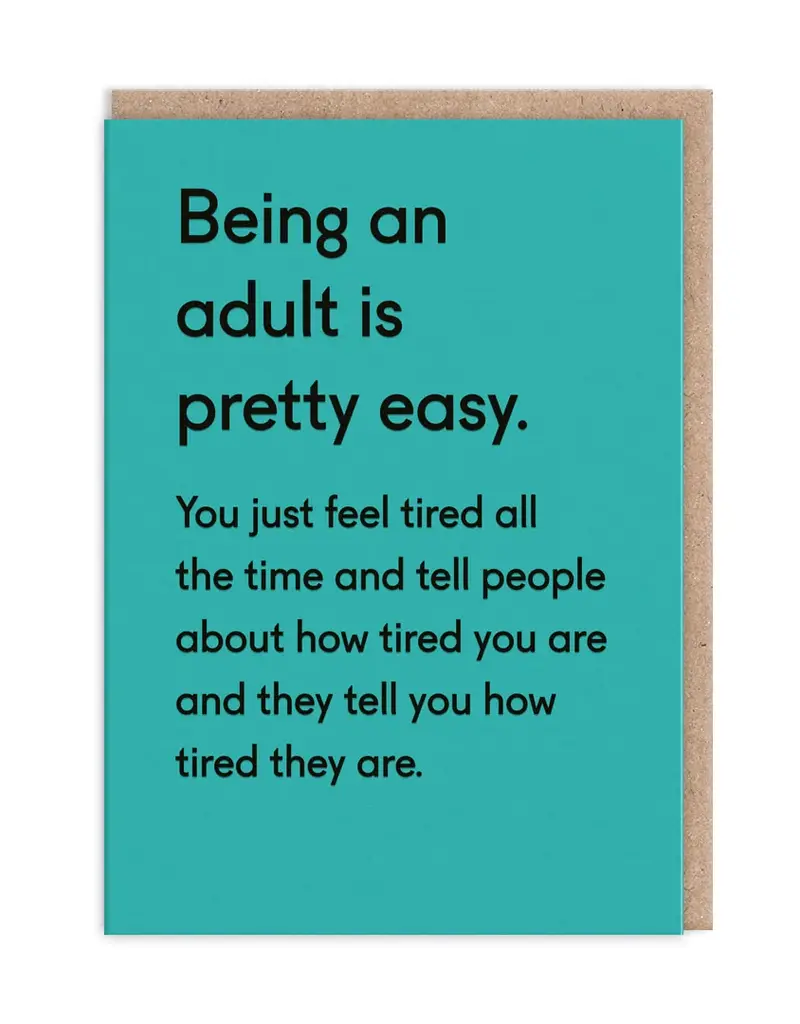 Ohh Deer Being An Adult Is Pretty Easy Card