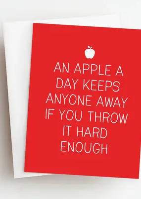 Skel & Co An Apple a Day Funny Get Well Card