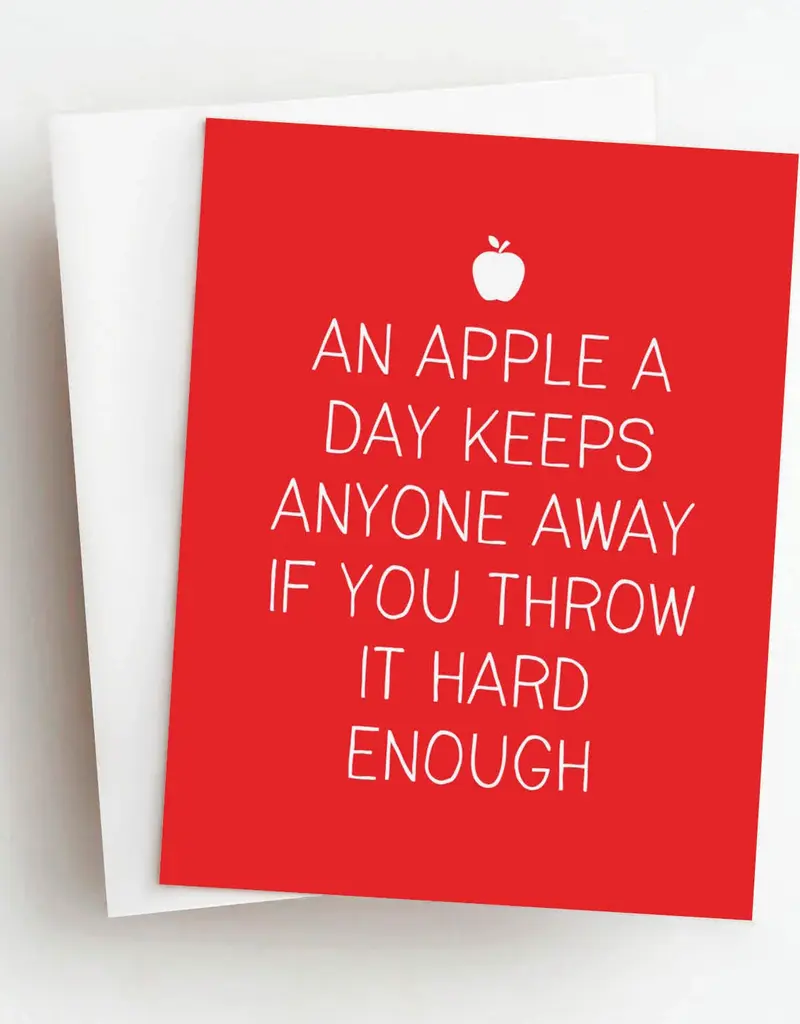 Skel & Co An Apple a Day Funny Get Well Card
