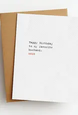 Skel & Co Favorite Husband Birthday