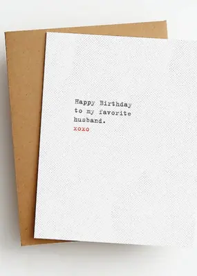 Skel & Co Favorite Husband Birthday
