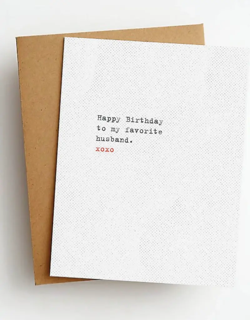 Skel & Co Favorite Husband Birthday