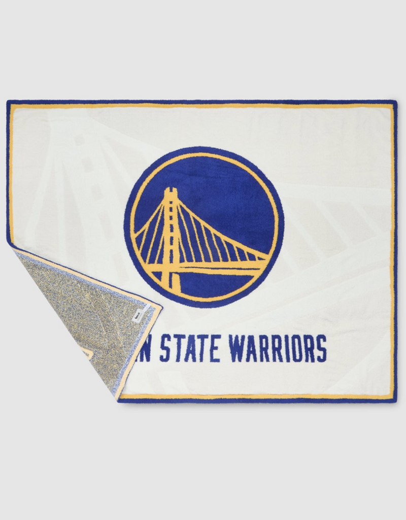 Barefoot Dreams CC GS Warriors Cream Multi Throw