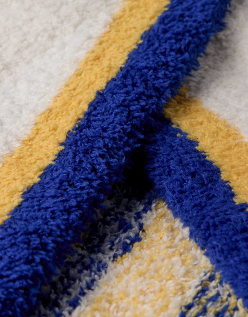 Barefoot Dreams CC GS Warriors Cream Multi Throw