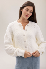 Barefoot Dreams Pointelle Cropped Cardigan