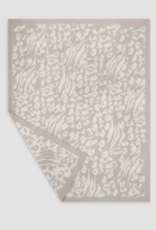Barefoot Dreams Lush Knit Cream Sandstone Leopard Throw