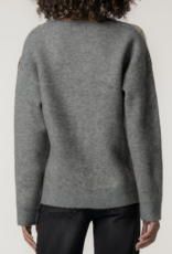 Kut from the Kloth Kimberly V-Neck Argyle Knit Sweater