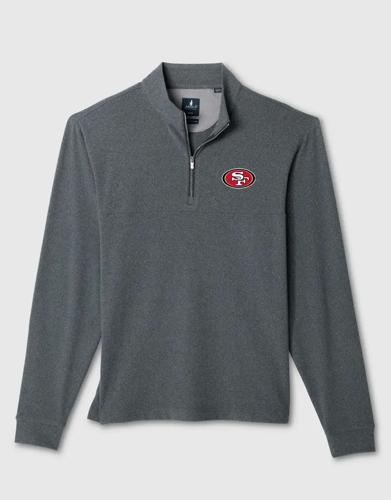 Johnnie-O Mikey Embroidered Niners Quarter Zip