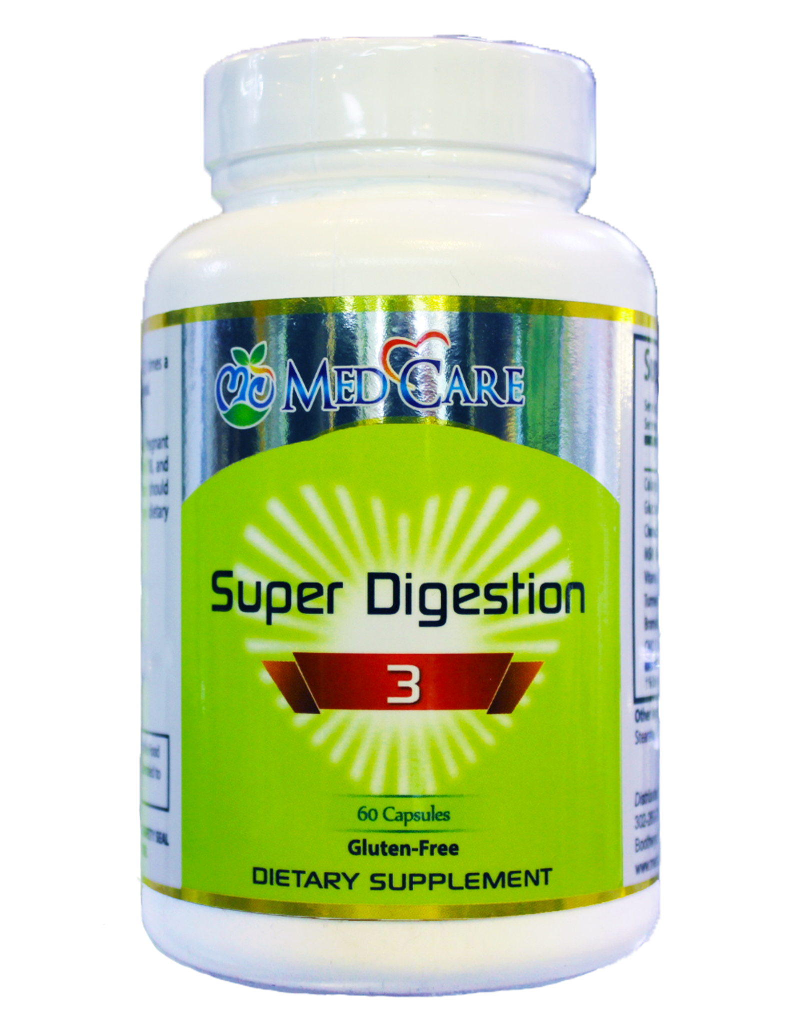 MEDCARE MC SUPER DIGESTION-3 CAPSULE 60CT - HỖ TRỢ VIÊM ĐƯỜNG RUỘT, BAO TỬ