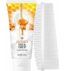 DOUBLE DARE HONEY MILK DROP FACE WASH W/ IM BUDDY 90G - SỮA RỬA MẶT MẬT ONG & SỮA DÊ KÈM CỌ MASSAGE HÀN QUỐC 90GM