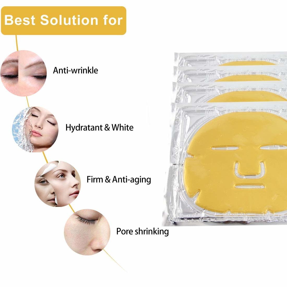 PURO ANTI-AGING 24K GOLD & COLLAGEN FACE MASK -- MẶT NẠ VÀNG 24K & COLLAGEN NÂNG CƠ, CHỐNG LÃO HÓA