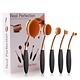 REAL PERFECTION (CỌ MỊN ĐẶC) PROFESSIONAL MICROFIBRE OVAL BRUSH COLLECTION 5PCS - BỘ CỌ TRANG ĐIỂM OVAL MỊN ĐẶC 5 LOẠI