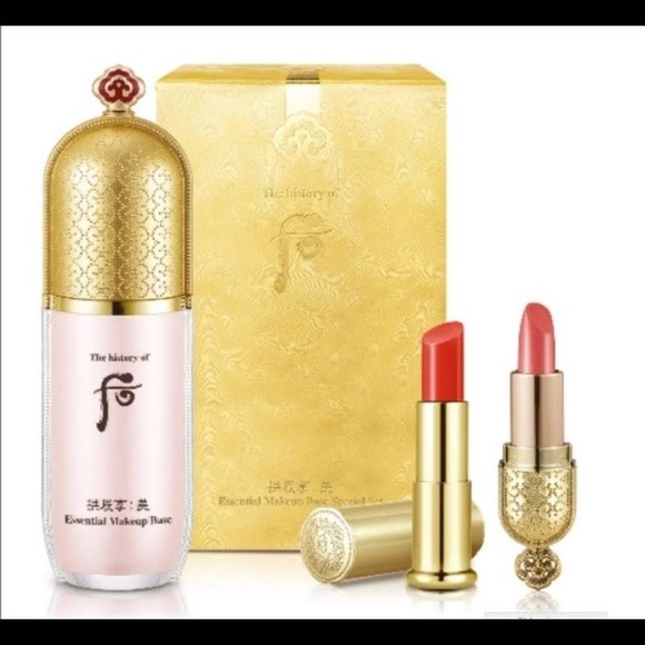 THE HISTORY OF WHOO WH GJH MI ESSENTIAL BASE PINK SET - BỘ KEM LÓT KÈM 2 THỎI SON QUÀ TẶNG WHOO