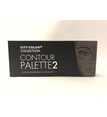 CITY COLOR CONTOUR PALETTE 2 - F0005A - BẢNG PHẤN HIỆU CHỈNH ĐƯỜNG NÉT KHUÔN MẶT 3 MÀU #2 (NUDE/NÂU LẠT/NÂU ĐẬM)