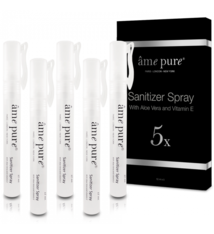 AME PURE AME PURE SANITIZER SPRAY - ALOE VERA & VITAMIN E 12ML (5 COUNTS) - NƯỚC XỊT KHÁNG KHUẨN, LÀM SẠCH - DÙNG ĐỂ TẨY TRÙNG CHO CÁC DỤNG CỤ LÀM ĐẸP - AME PURE (CỦA ANH)