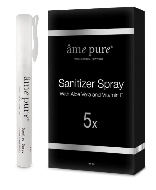 AME PURE AME PURE SANITIZER SPRAY - ALOE VERA & VITAMIN E 12ML (5 COUNTS) - NƯỚC XỊT KHÁNG KHUẨN, LÀM SẠCH - DÙNG ĐỂ TẨY TRÙNG CHO CÁC DỤNG CỤ LÀM ĐẸP - AME PURE (CỦA ANH)