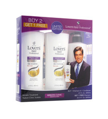 Lover's Care LOV HAIR PROFESSIONAL 3X LIMITED EDITION 3PC SET - KERATIN CLINIC - BỘ 3 CHAI DẦU GỘI & XẢ DƯỠNG TÓC BÓNG MƯỢT - LOVER'S HAIR 3X KERATIN CLINIC