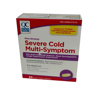 QC QC SEVERE COLD MULTI-SYMPTOM DAYTIME CAPLET 24CT