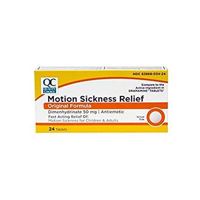 QC QC MOTION SICKNESS RELIEF TABLET 24CT