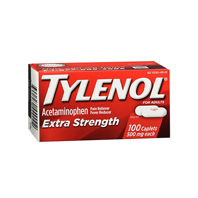 TYLENOL TYLENOL EXTRA STRENGTH TABLETS 100CT