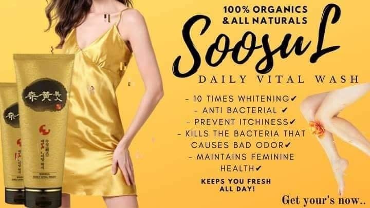 SOOSUL SS DAILY VITAL FEMININE WASH (150ML) - GEL MÁT LẠNH RỬA PHỤ KHOA HÀN QUỐC: GIÚP SE KHÍT, THƠM HỒNG, NGỪA VIÊM NHIỄM (KFDA Chứng nhận)