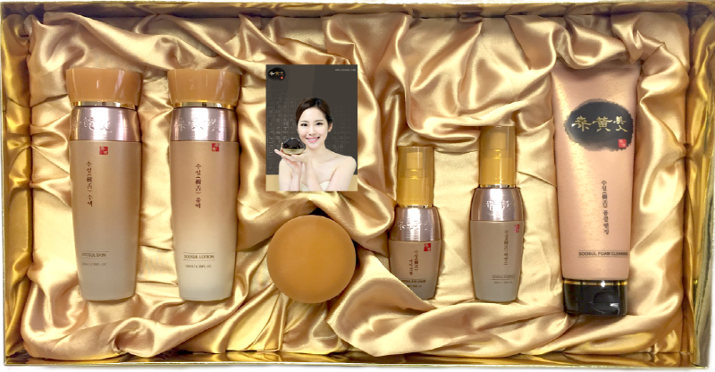 SOOSUL SS GINSENG MOISTURE 6 PCS ANTI-AGING REJENUVATING FULL SET (#2) - BỘ KEM   NẤM THƯỢNG HOÀNG 6 LOẠI TRẺ HÓA, GIÚP SĂN CHẮC DA VỚI CHIẾT XUẤT NHÂN SÂM HÀN QUỐC