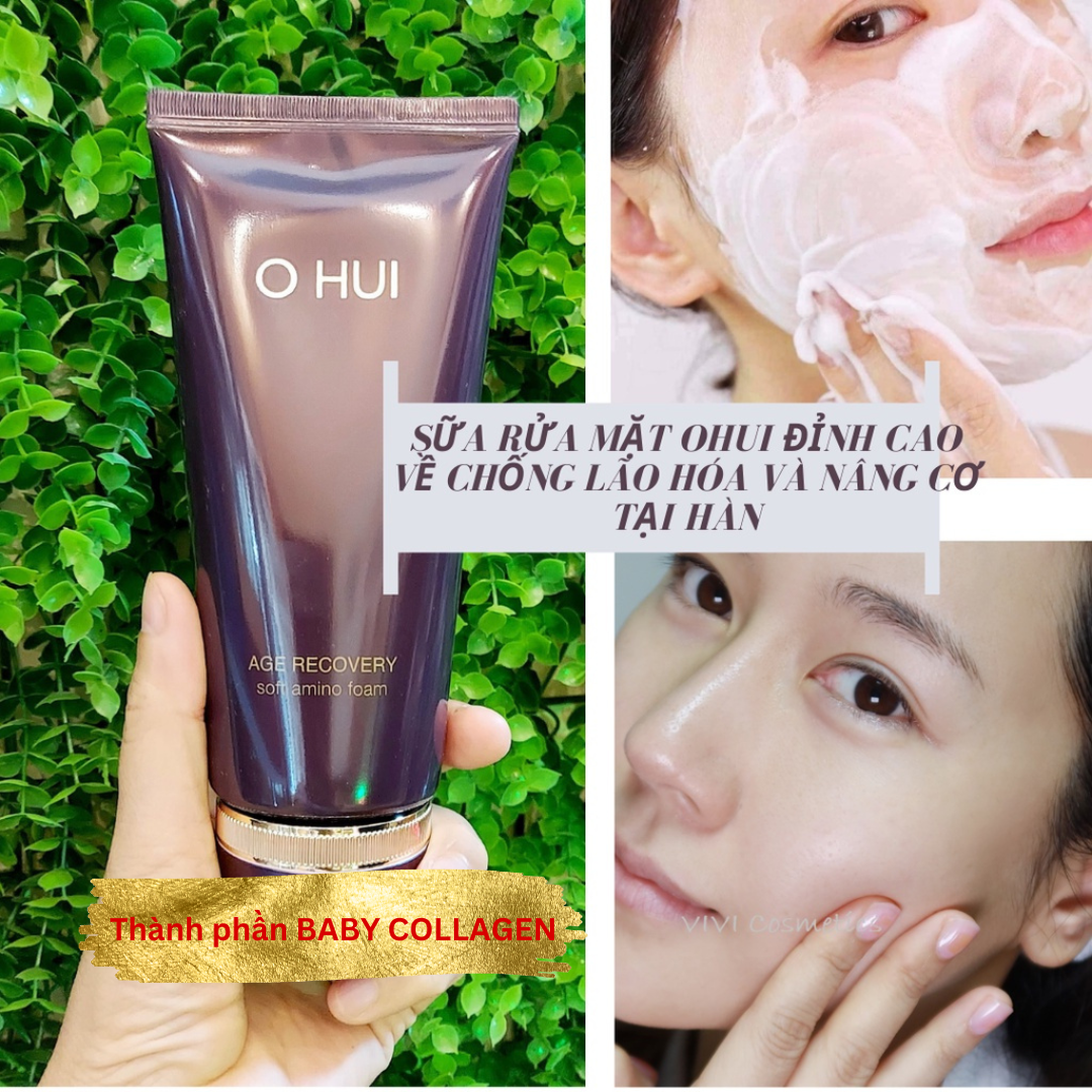 OHUI OH AGE RECOVERY SOFT AMINO FOAM 180ML (NEW 2023) - 50709045 - SỮA RỬA MẶT CHỐNG NHĂN, NÂNG CƠ BABY COLLAGEN