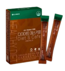 LG RETUNE DIET S CAFE BLACKROSE 6G X 14 PACKETS - CÀ PHÊ XANH GIẢM CÂN HÀN QUỐC