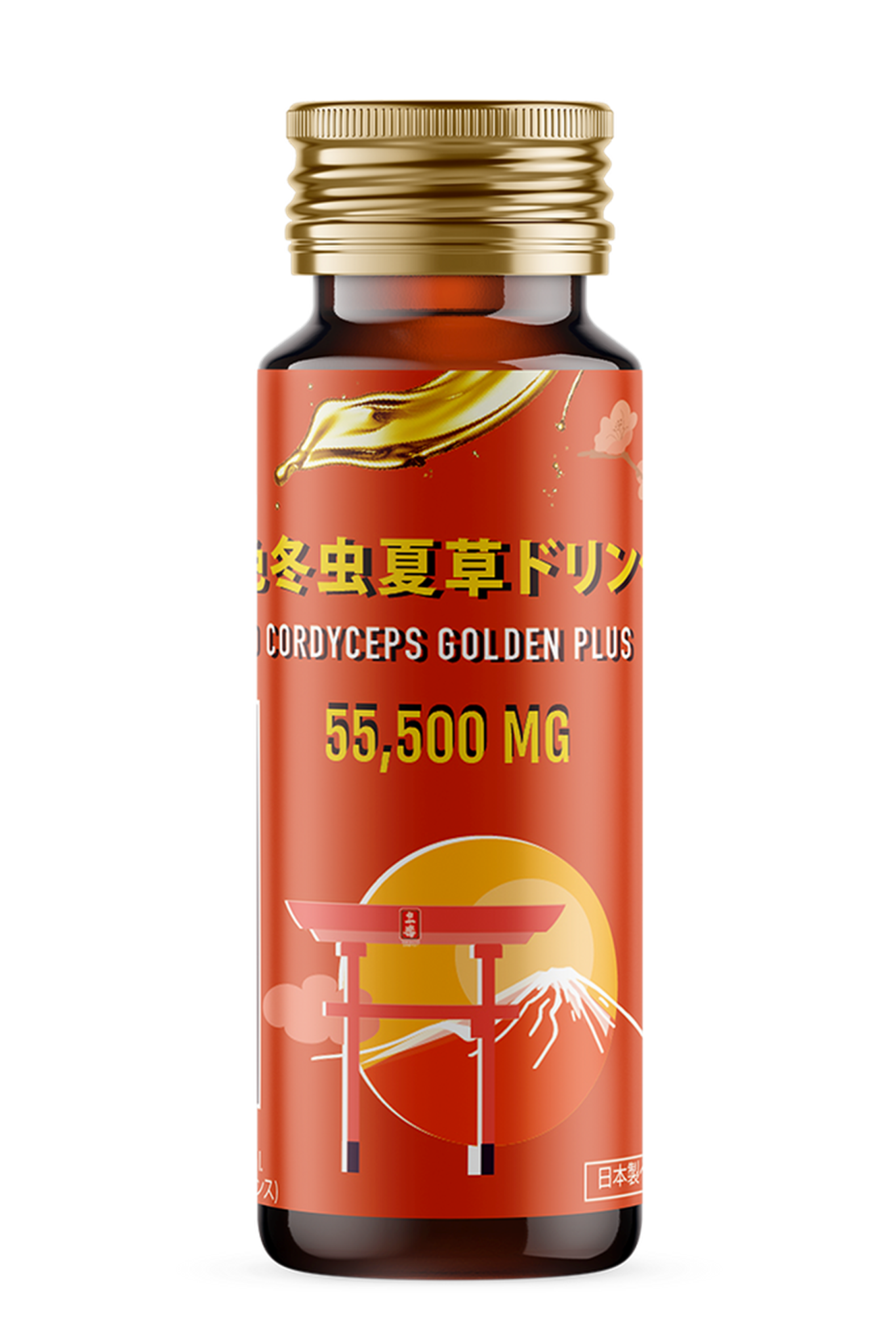 FINE KAIYO FK LIQUID CORDYCEPS GOLDEN PLUS - NƯỚC UỐNG ĐÔNG TRÙNG HẠ THẢO 55,500MG (50ML X 10) *NHẬT BẢN*