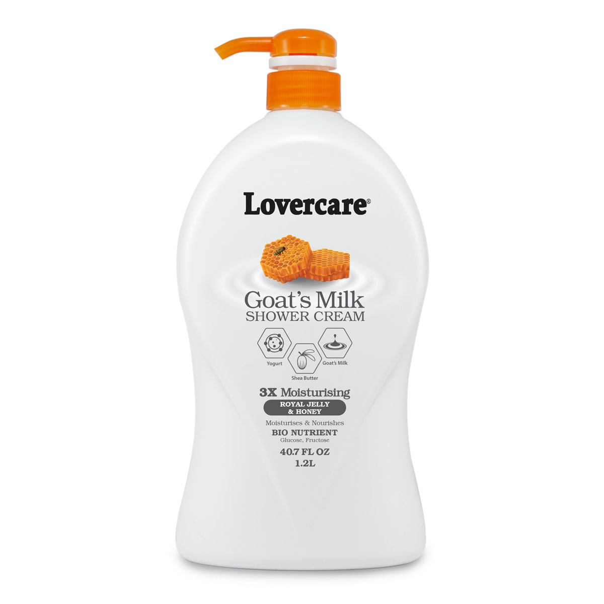 Lover's Care LOV SHOWER CREAM 40.7 OZ - ROYAL JELLY & HONEY - SỮA TẮM SỮA DÊ, SỮA ONG CHÚA VÀ MẬT ONG  - LOVER'S CARE 40.7OZ