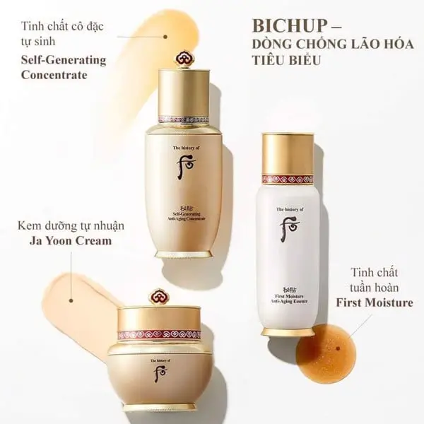 THE HISTORY OF WHOO WH BICHUP JASSANG 3PCS SET (20ML CREAM + 2 ESSENCE **25ML & 50ML**)- 51106738 - BỘ TINH CHẤT XÓA NẾP NHĂN, TRẺ HÓA DA, MỊN CĂNG 2 LOẠI