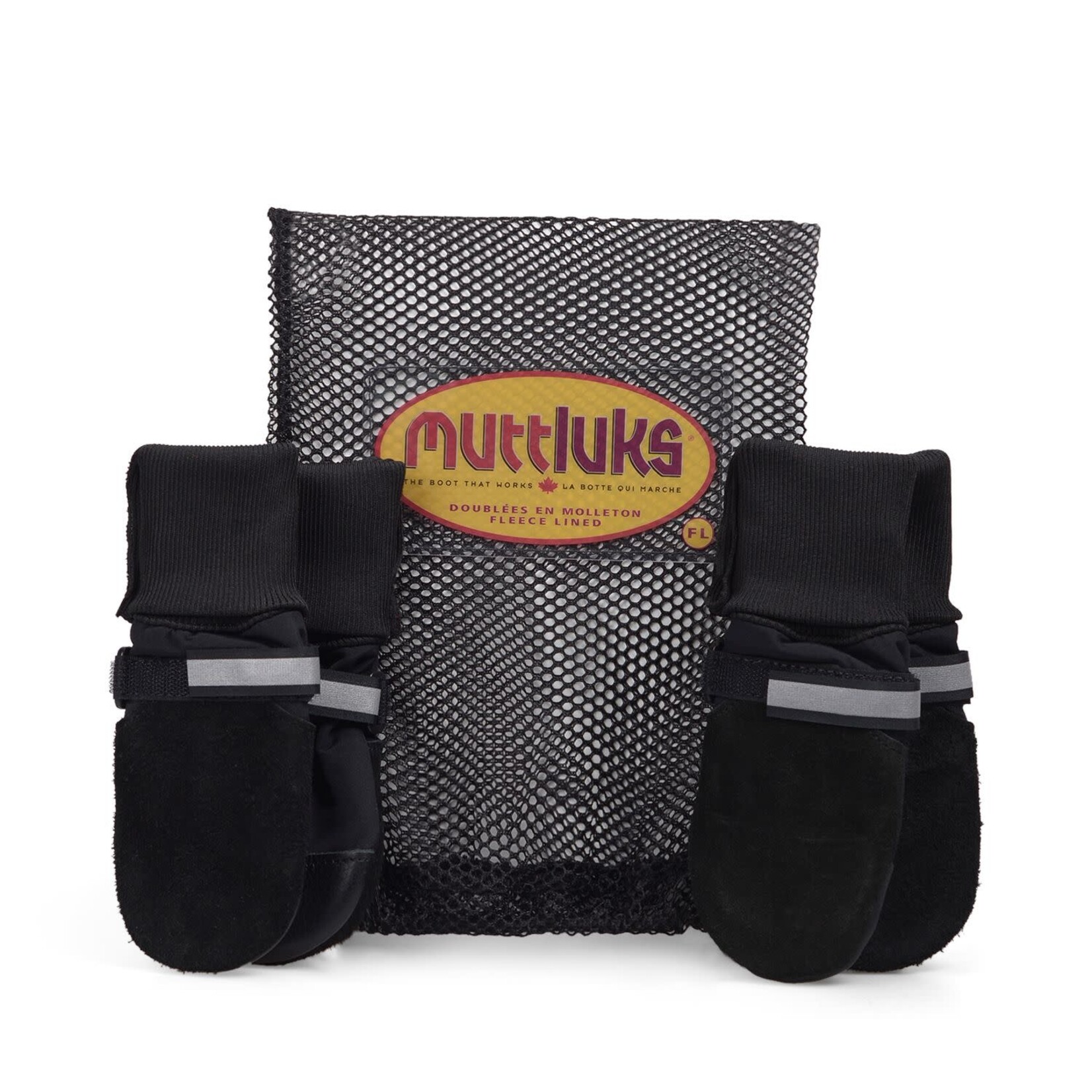 MuttLuks - Bottes pour chiens doublées de molleton (Ensemble de 4)