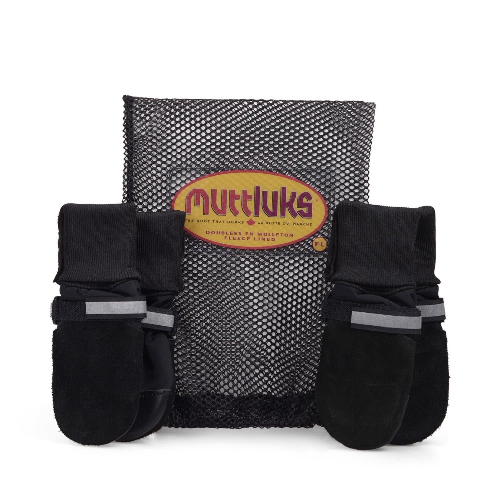 MuttLuks - Bottes pour chiens doublées de polaire (Ensemble de 4)